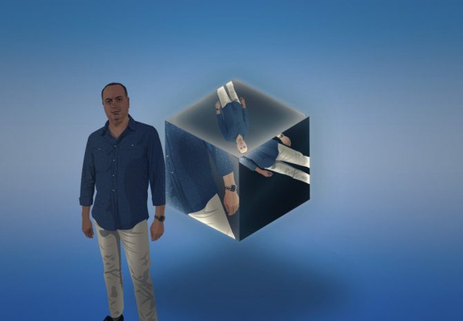 Geometric Cube Mirror Effect by Imagecasper